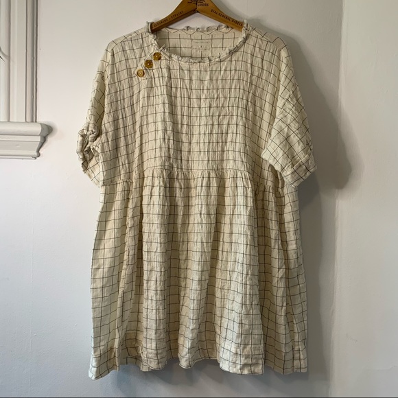 UO windowpane babydoll dress